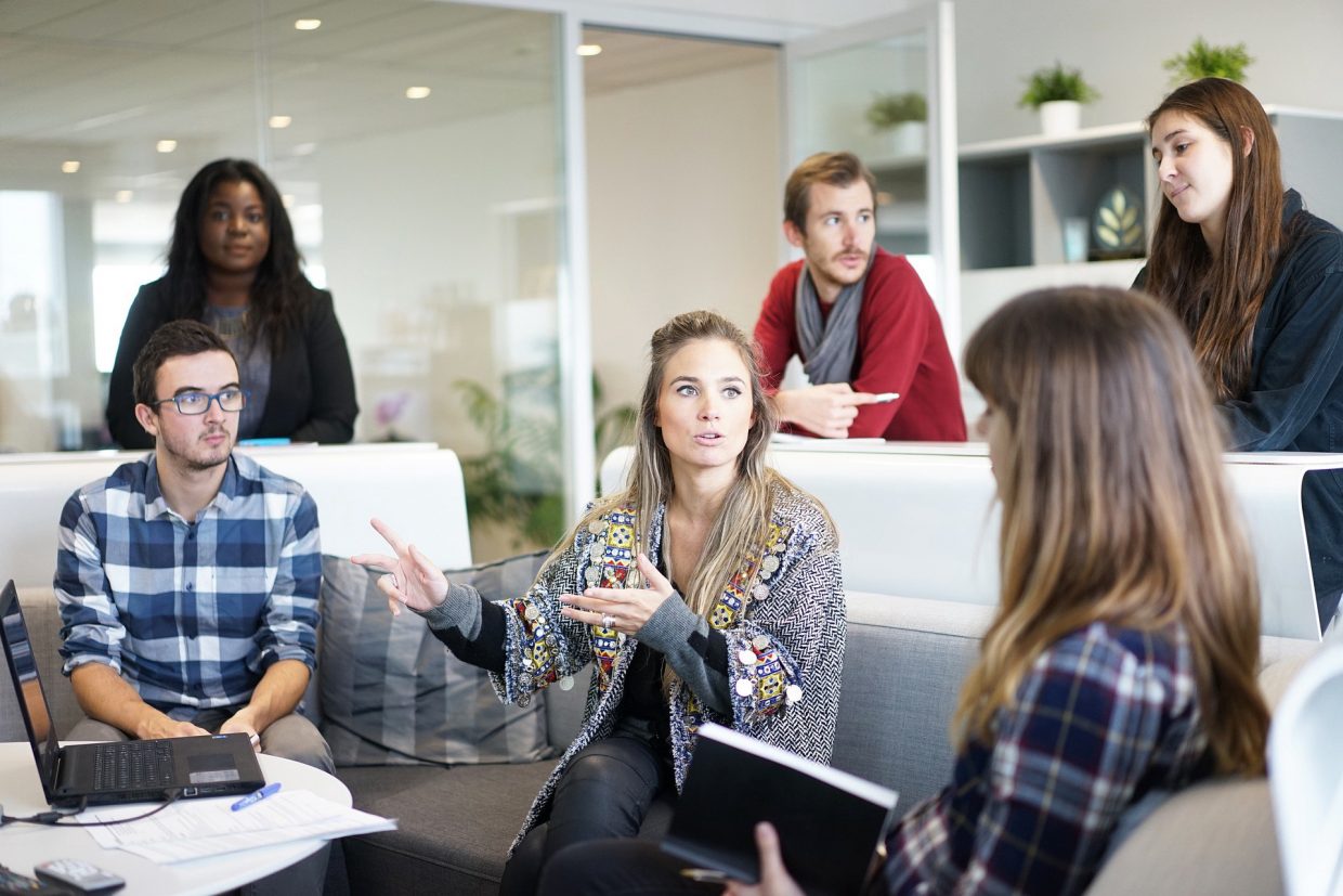 Mixed gender group in meeting